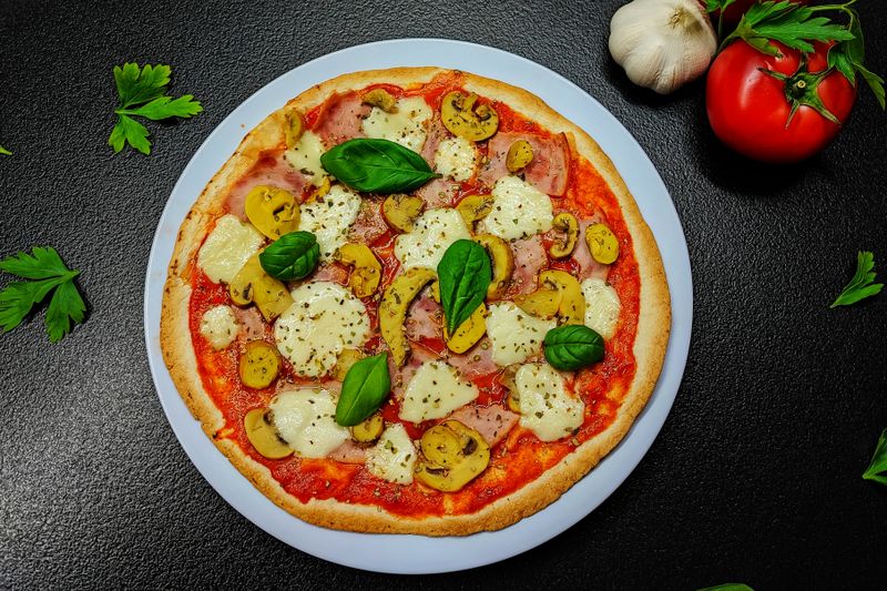 Truffle Mushroom Thin Crust Pizza